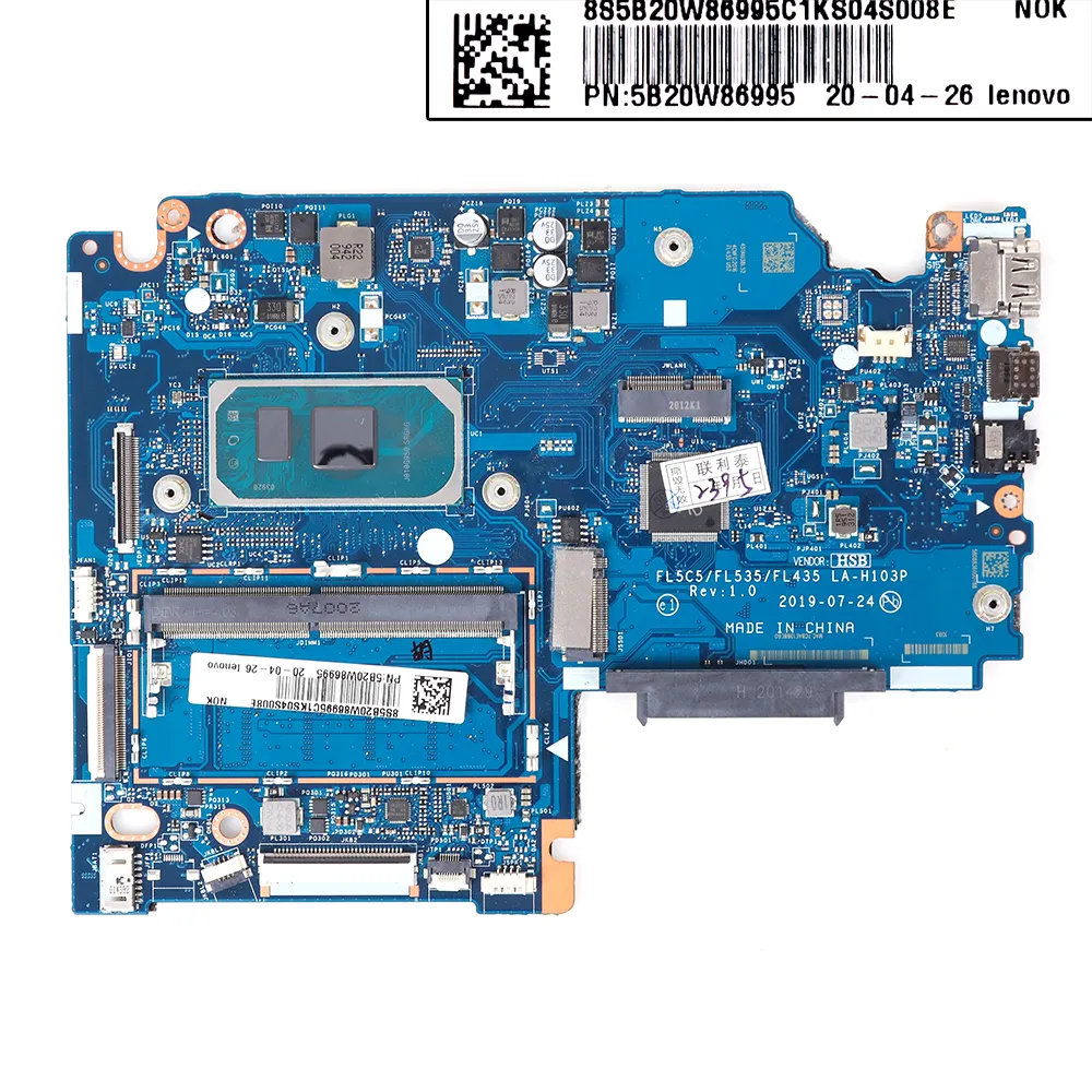 Picture of Lenovo Ideapad S340-15IIL Motherboard With SRGKL I5-1035G1 CPU 4G RAM 5B20W89112 LA-H103P DDR4